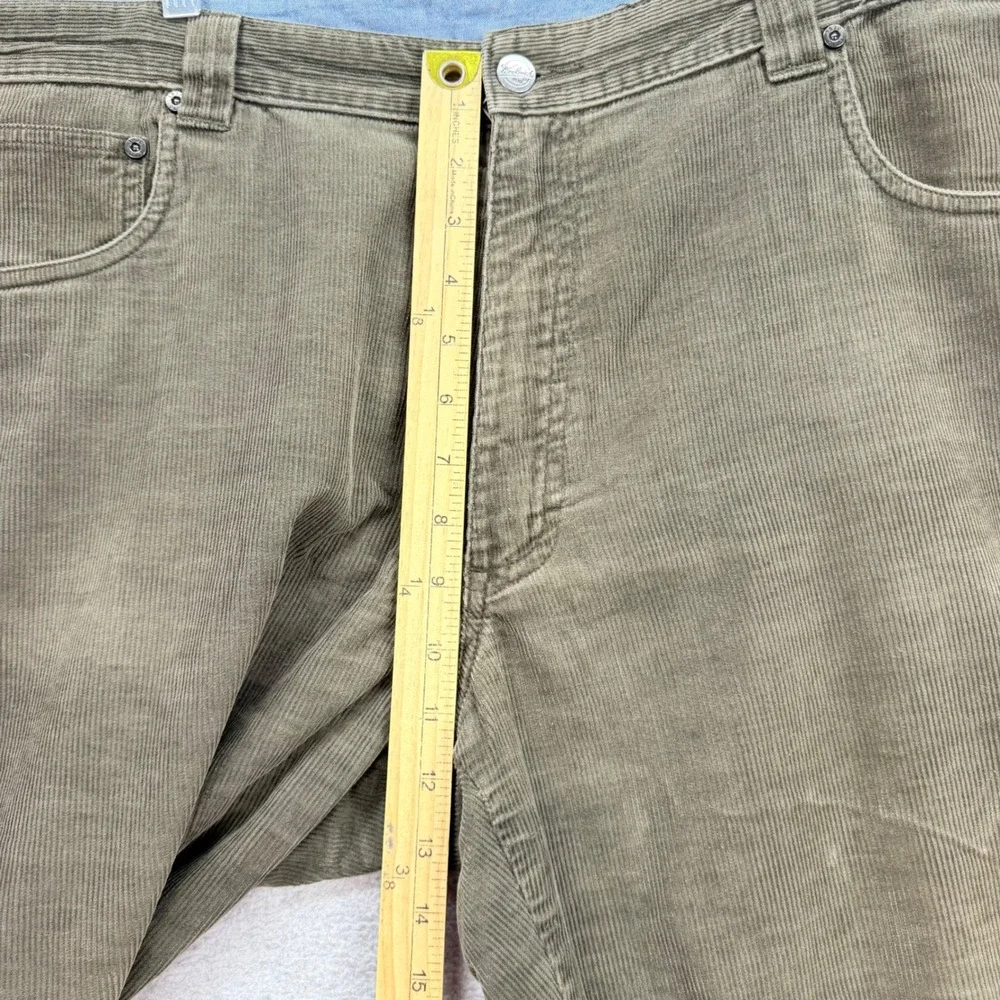 Woolrich Corduroy Pants Mens 42x30 Olive Green Brown Cord Straight 5-Pocket Work